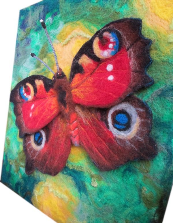 Obraz motyl z filcu Maszkota