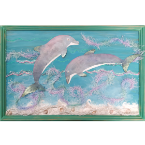 3d obraz delfiny Maszkota